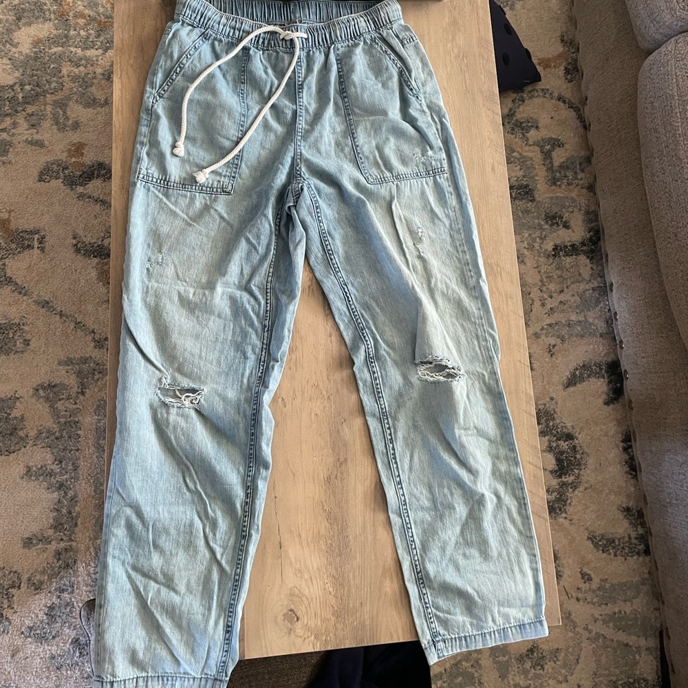 Aerie denim wash joggers